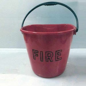Plastic manufactured fire bucket